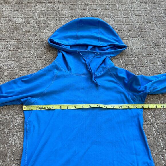 Nike Pro Hyperwarm Hoodie Sz Small Blue Hybrid Training Pullover Cold Weather - Picture 7 of 8